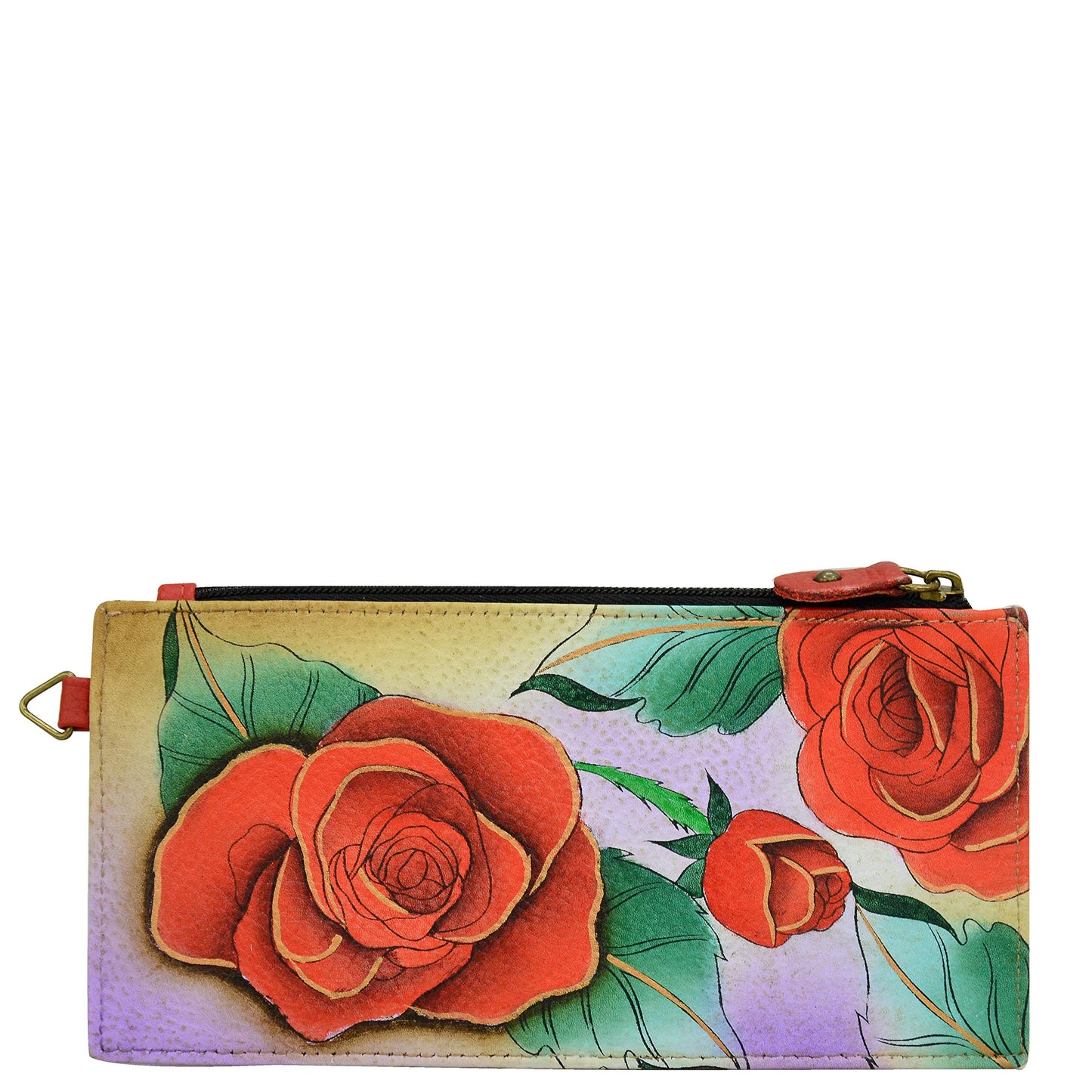 HOTAnna by Anuschka Women's Hand Painted Genuine Leather Organizer Wallet | Hand Painted