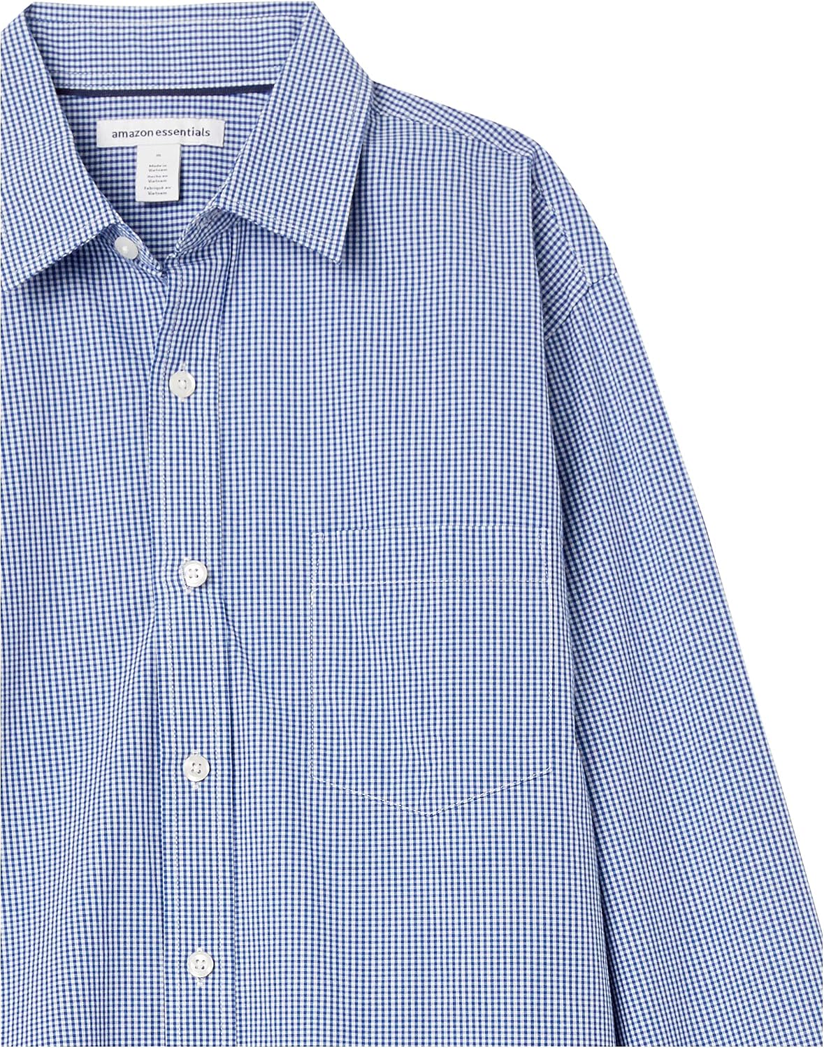 HOTAmazon Essentials Men's Regular-Fit Long-Sleeve Casual Poplin Shirt, Button Front, Business Casual, Collared