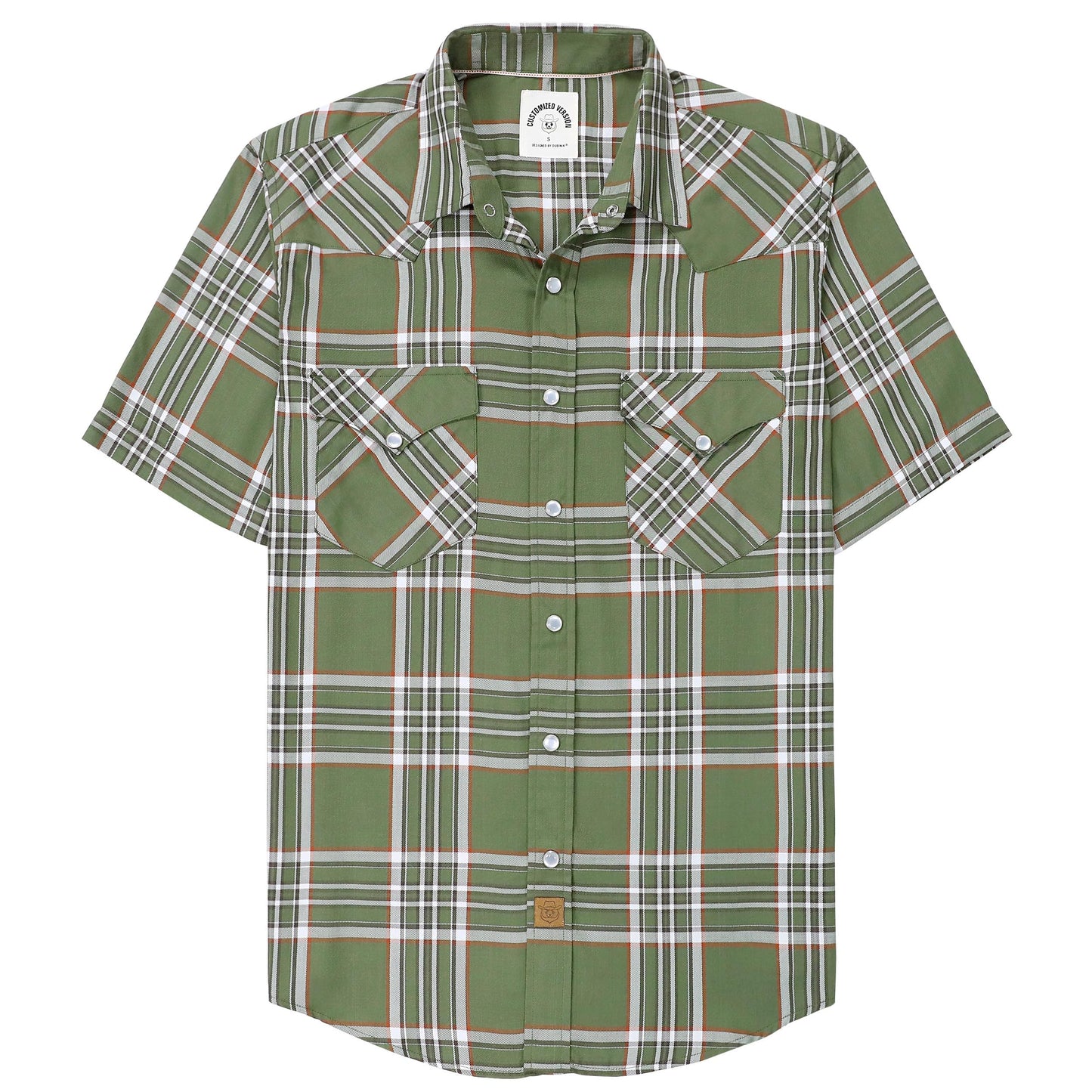 HOTDubinik® Viscose Made from Bamboo Mens Short Sleeve Shirts Plaid Shirt Western Cowboy Pearl Snap Casual Plaid Shirts for Men