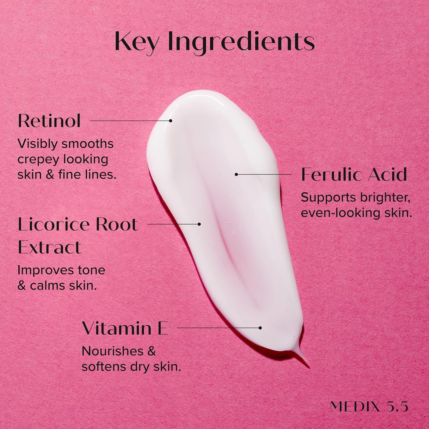 HOTMedix 5.5 Retinol Body Lotion Firming Moisturizer | Crepey Skincare Treatment | Retinol Body Cream | Anti Aging Firming Cream For Women Targets Look Of Crepe Skin, Wrinkles, & Sagging Skin, 15 Fl Oz