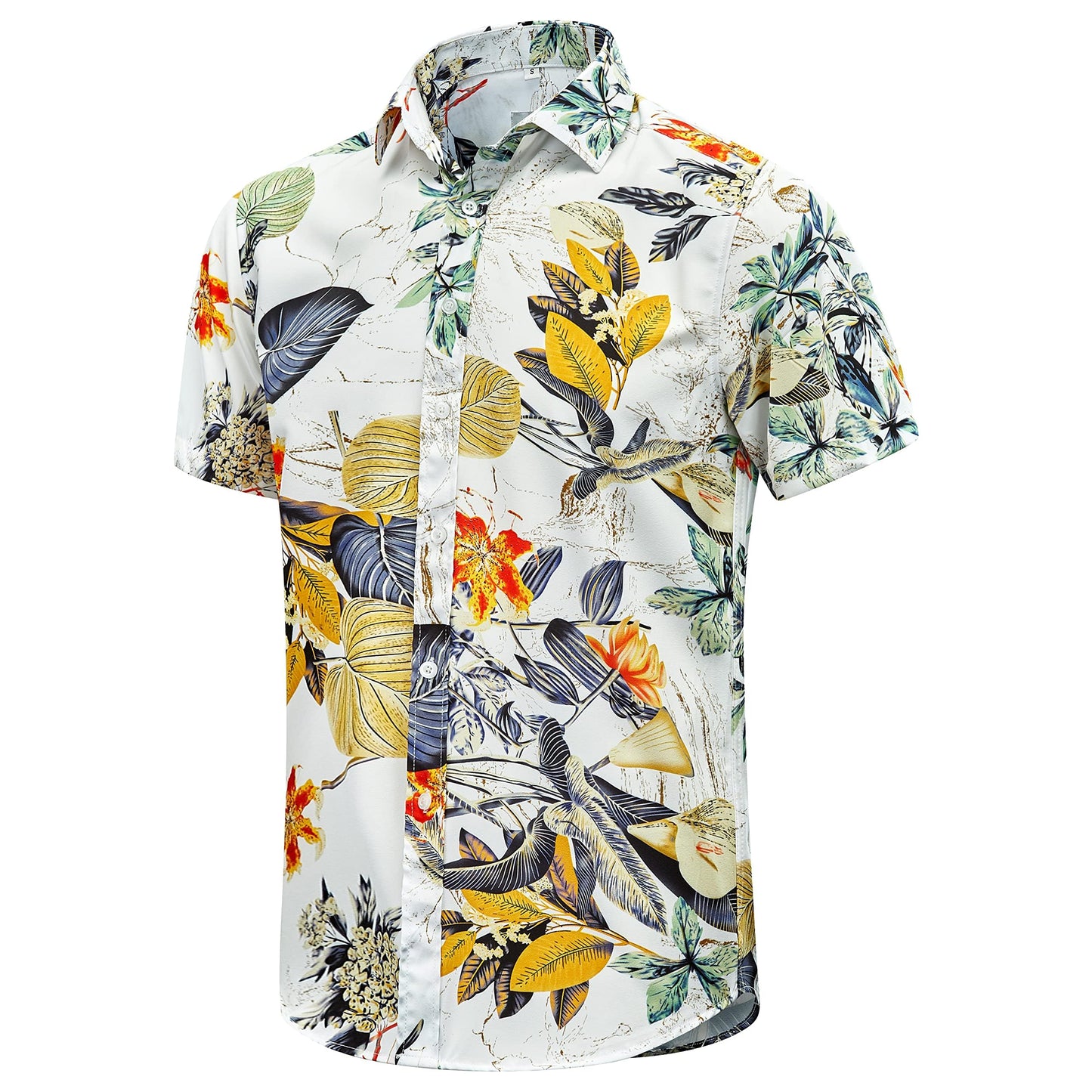 HOTEUOW Men's Hawaiian Shirt Short Sleeve Printed Button Down Beach Shirts