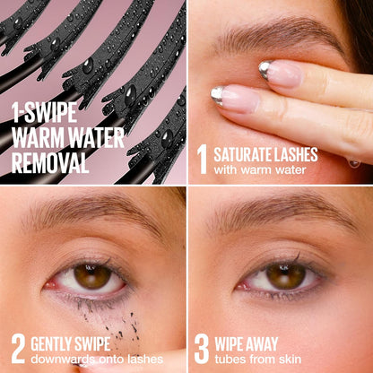 HOTMaybelline Lash Sensational Sky Tubes Tubing Mascara, Extension-Like Lengthening Mascara, 24HR Eye Makeup with Shea Butter & Castor Oil, Very Black, 1 Count