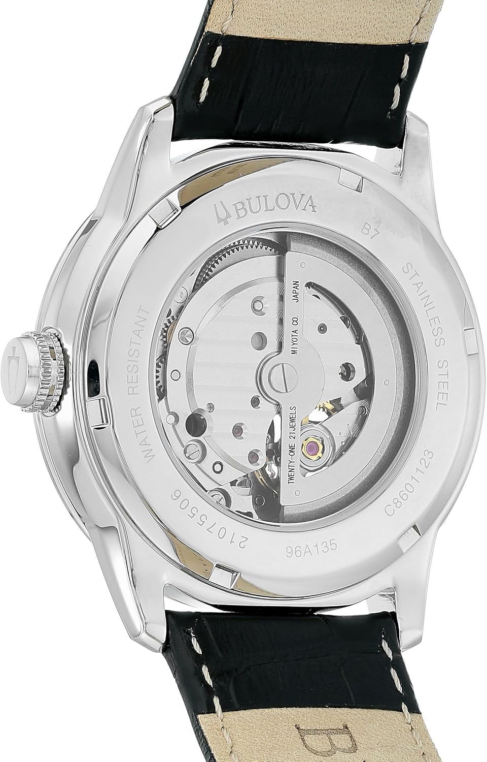 HOTBulova Men's Classic Sutton 4-Hand Automatic Watch, 24-Hour Sub Dial, Open Aperture, Self-Winding, Exhibition Caseback, Double Curved Mineral Crystal, Luminous Hands, 42mm