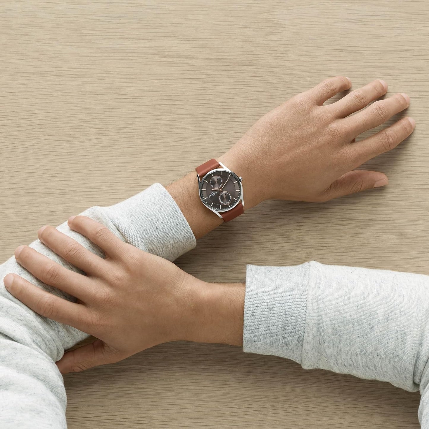 HOTSkagen Holst Multifunction Stainless Steel Watch for Men
