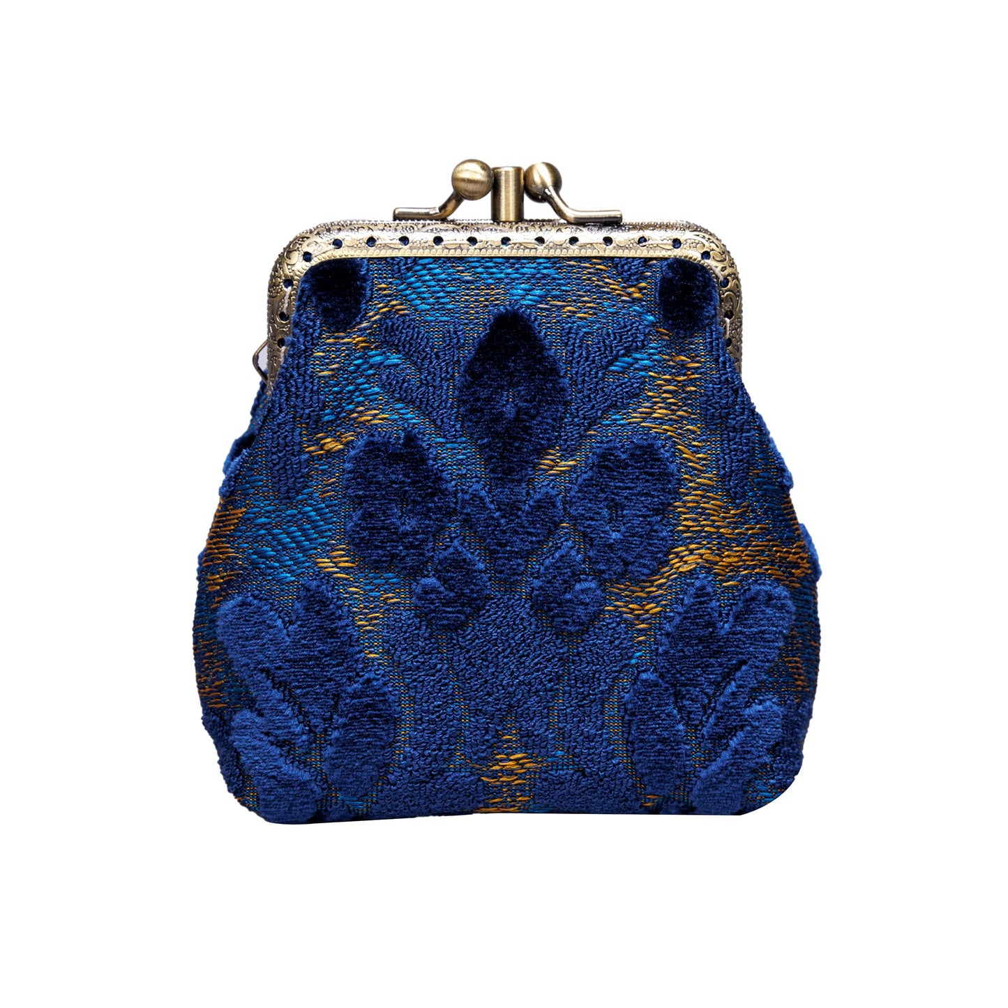 HOTCarpet Bag Double Kiss Clasp Coin Purse Pouch,Vintage Change Wallet Card Holder