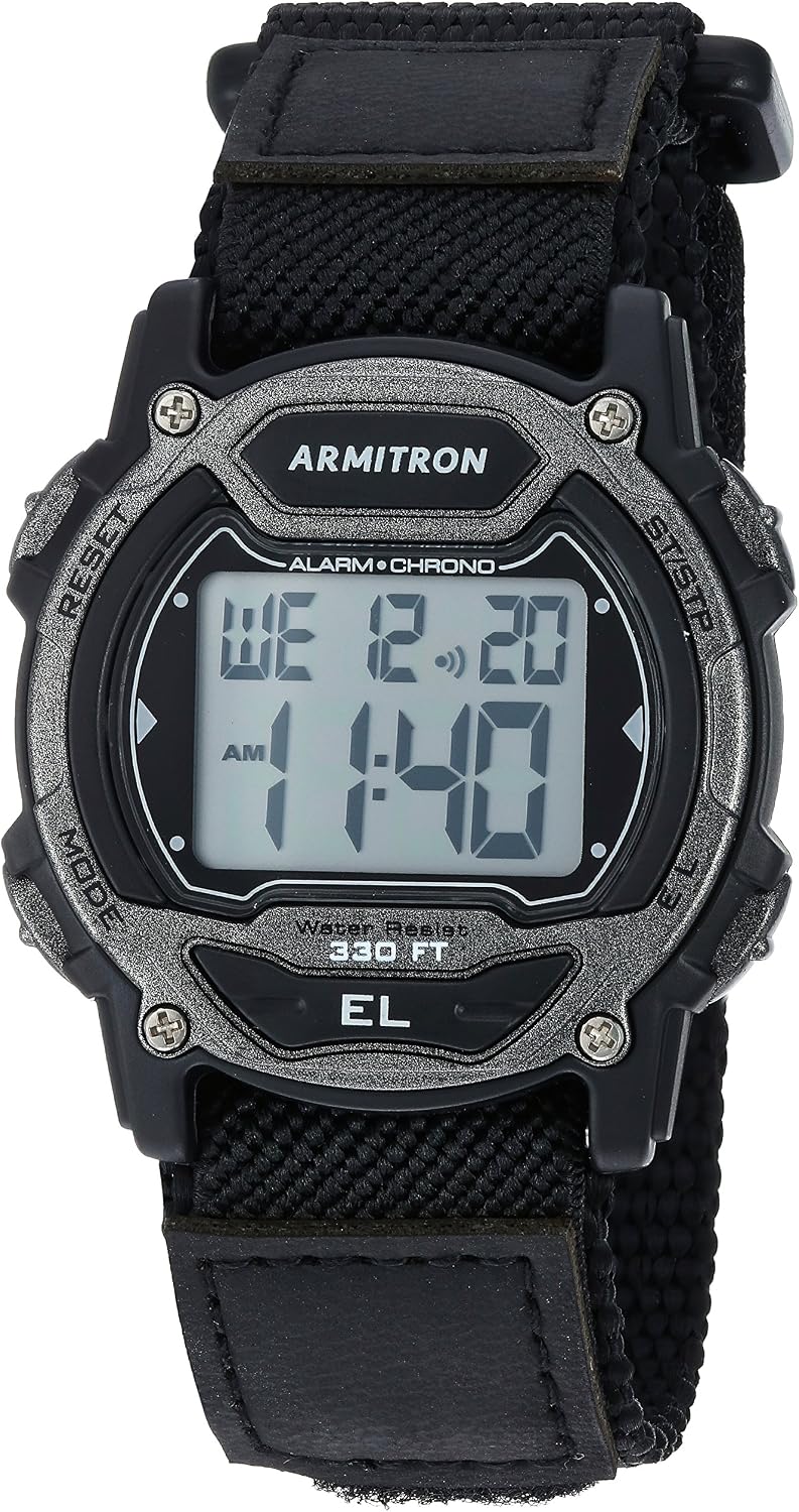 HOTArmitron Sport Unisex Digital Chronograph Nylon Strap Watch, 45-7004