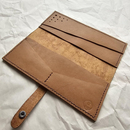 HOTHandmade Bifold Long Slim leather Wallets for women