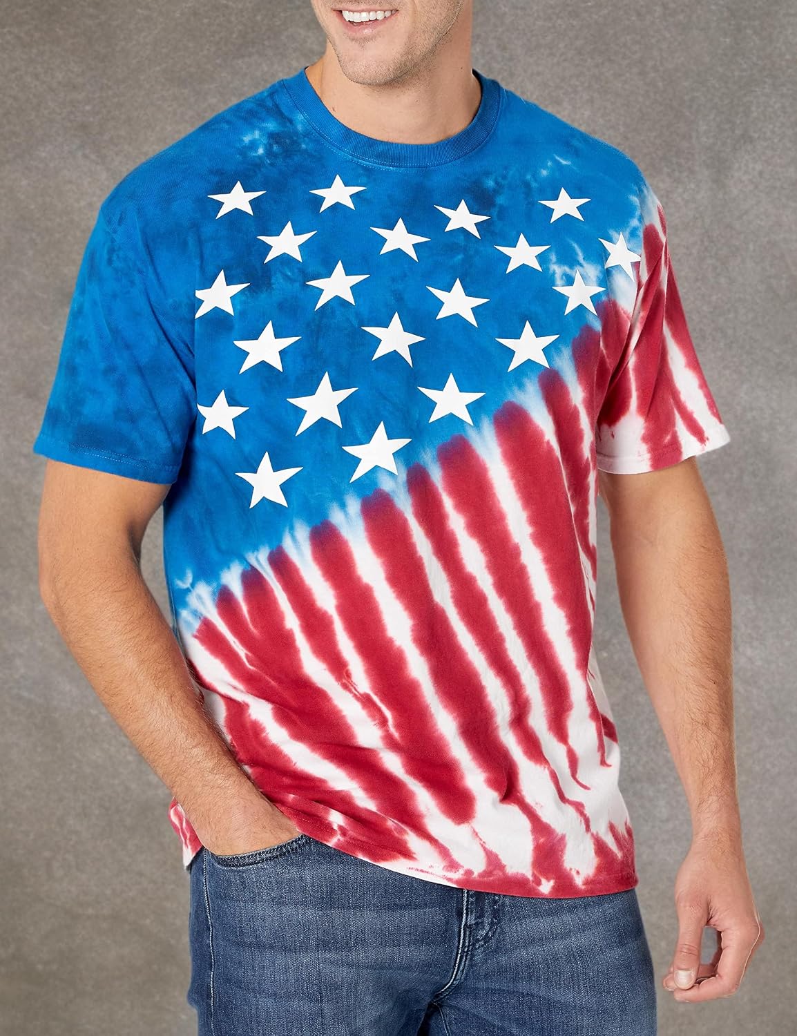 HOTLiquid Blue Men's Plus-Size Stars and Stripes