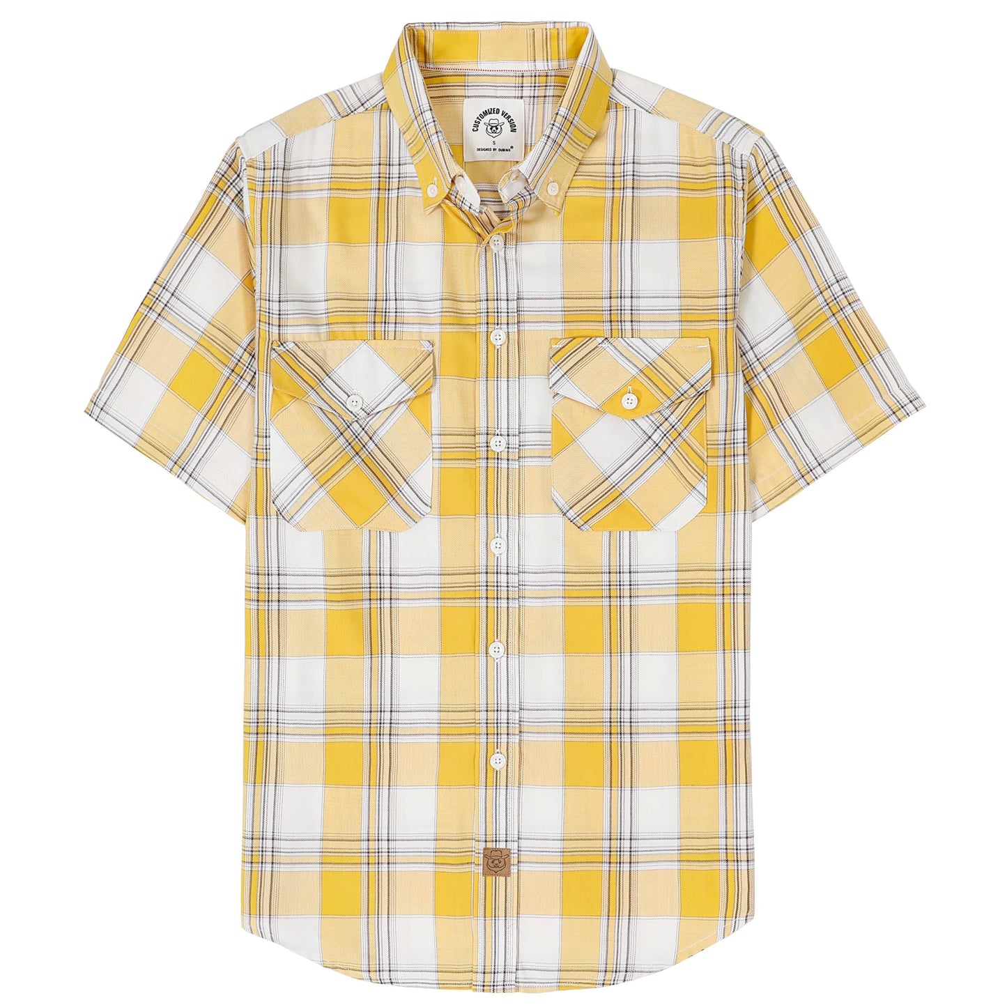 HOTDubinik® Mens Short Sleeve Button Down Two Pockets Soft Vintage Regular Fit Vintage Fishing Casual Shirts