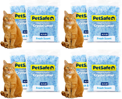 HOTPetSafe ScoopFree Premium Crystal Litter, Fresh Scent, 4.3 Lb Bag, 2 Pack