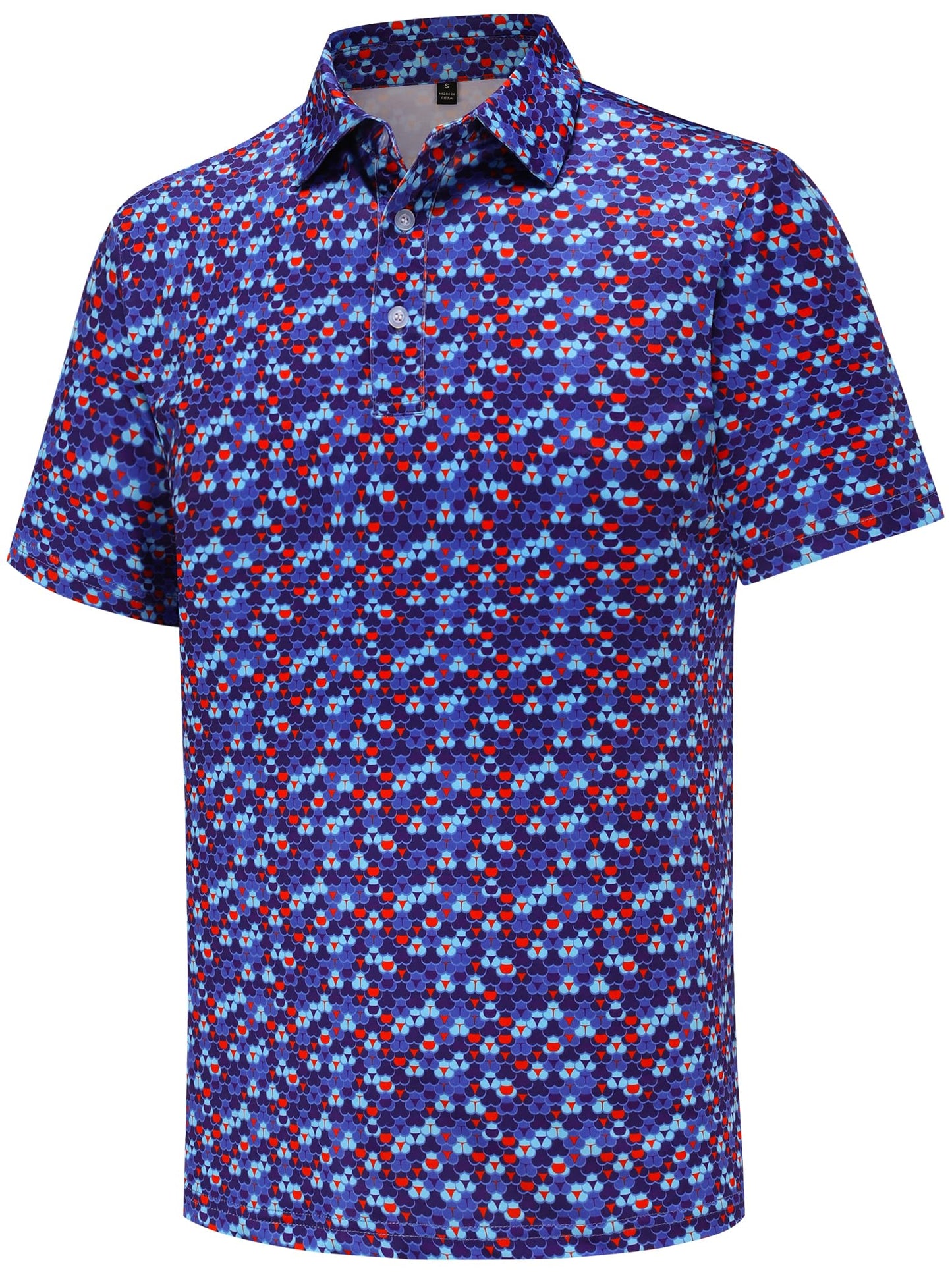 HOTMen's Golf Polo Shirts Short Sleeve Performance Moisture Wicking Dry Fit Funny Golf Polo Shirts for Men