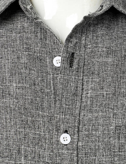 HOTPARKLEES Mens Wrinkle Free Short Sleeve Button Down Shirts Texture Linen Shirts Casual Vacation Beach Summer Tops