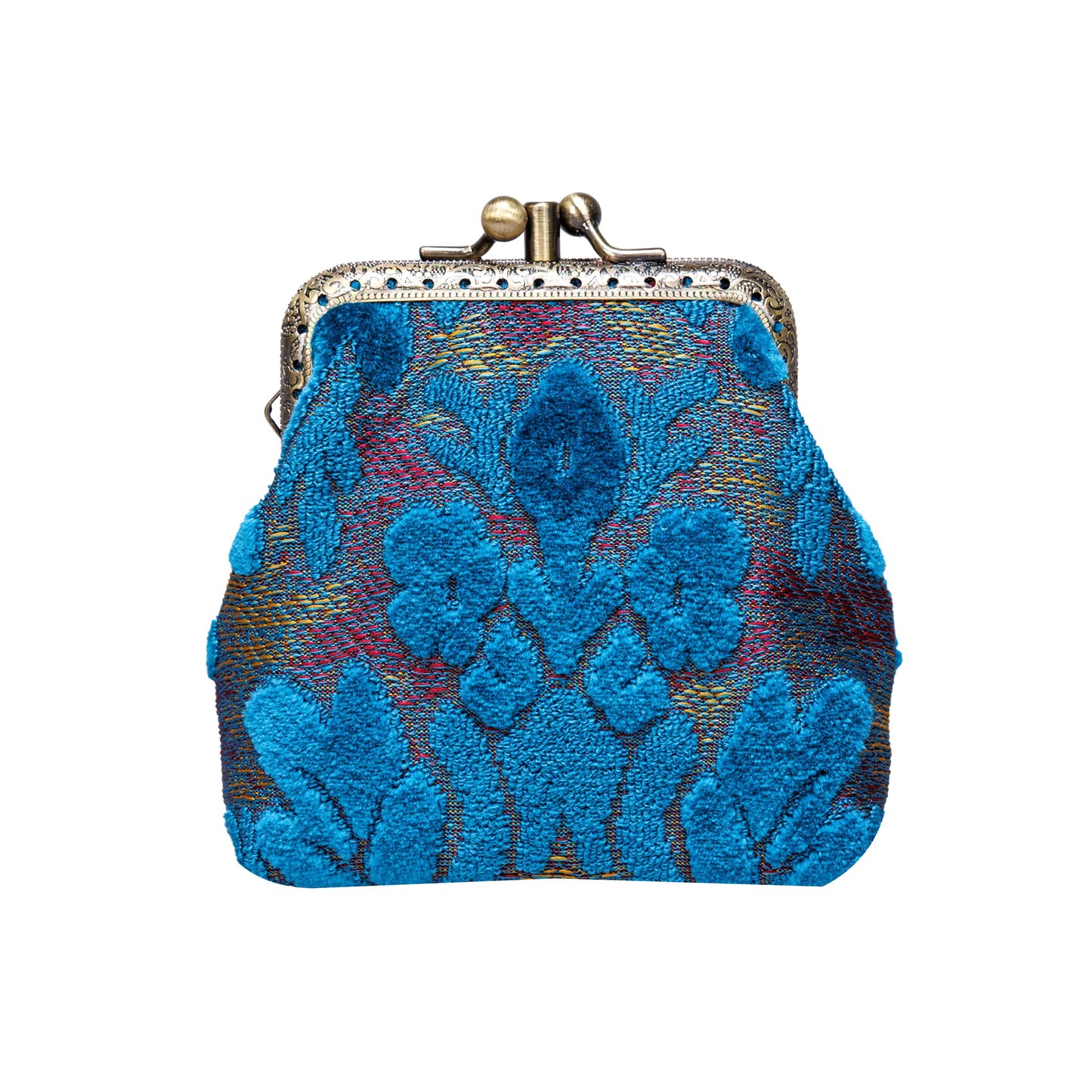 HOTCarpet Bag Double Kiss Clasp Coin Purse Pouch,Vintage Change Wallet Card Holder