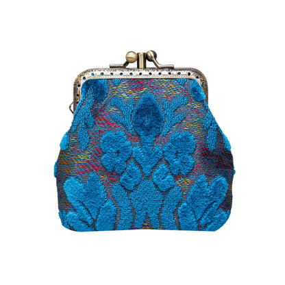 HOTCarpet Bag Double Kiss Clasp Coin Purse Pouch,Vintage Change Wallet Card Holder