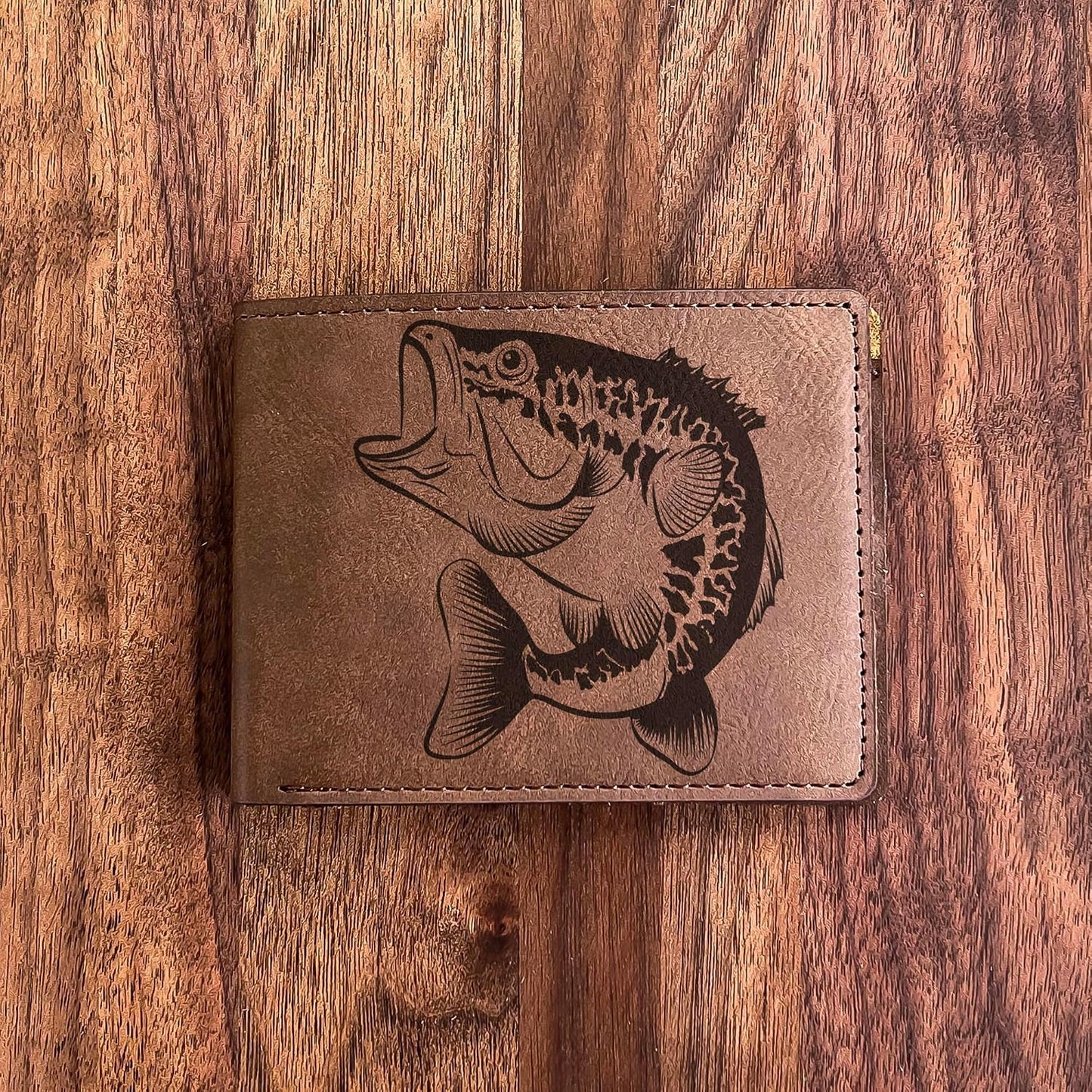 HOTFish Engraved Wallet - Perfect Gift for Fishing Enthusiasts on Father's Day, Birthdays or Christmas