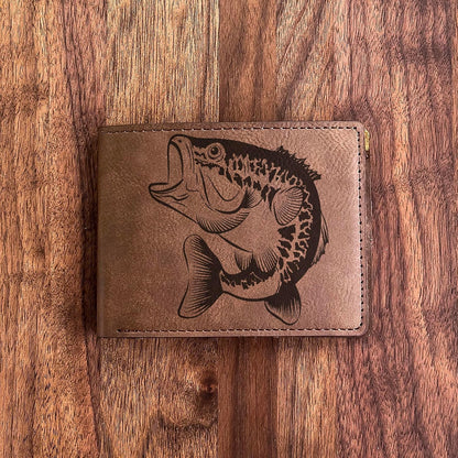 HOTFish Engraved Wallet - Perfect Gift for Fishing Enthusiasts on Father's Day, Birthdays or Christmas