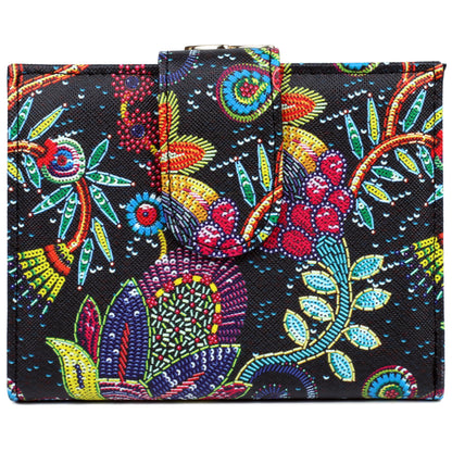 HOTJulia Buxton Women's RFID Blocking Wallet with 16 Card Slots & Coin Pocket, Snap Closure Trifold Purse Organizer,Classic Sage