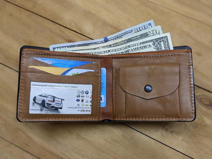 HOTSkull, Bone, Jaw, Skeleton, Mask, Knife, Men's 3D Genuine Leather Wallet, Handmade wallet, Carved wallet, Tooled wallet, Airbrush Art, Bifold wallet, Custom wallet, Personalized wallet