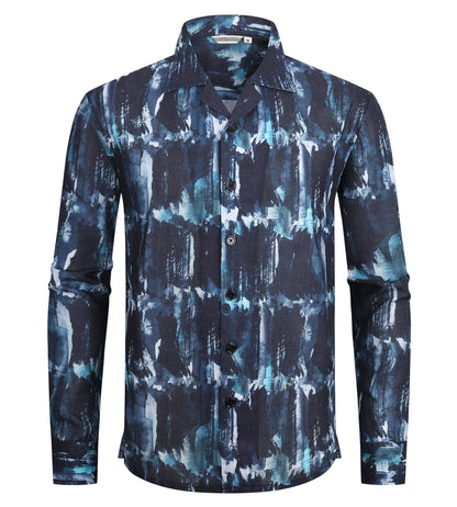 HOTAlex Vando Mens Printed Dress Shirts Regular Fit Casual Button Down Shirt | Wrinkle resistant, Machine washable, Contrast on inner collar & cuff, True-to-size cut, Business & Daily, Easy outfit pairing