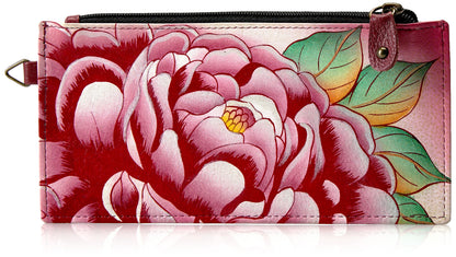 HOTAnna by Anuschka Women's Hand Painted Genuine Leather Organizer Wallet | Hand Painted