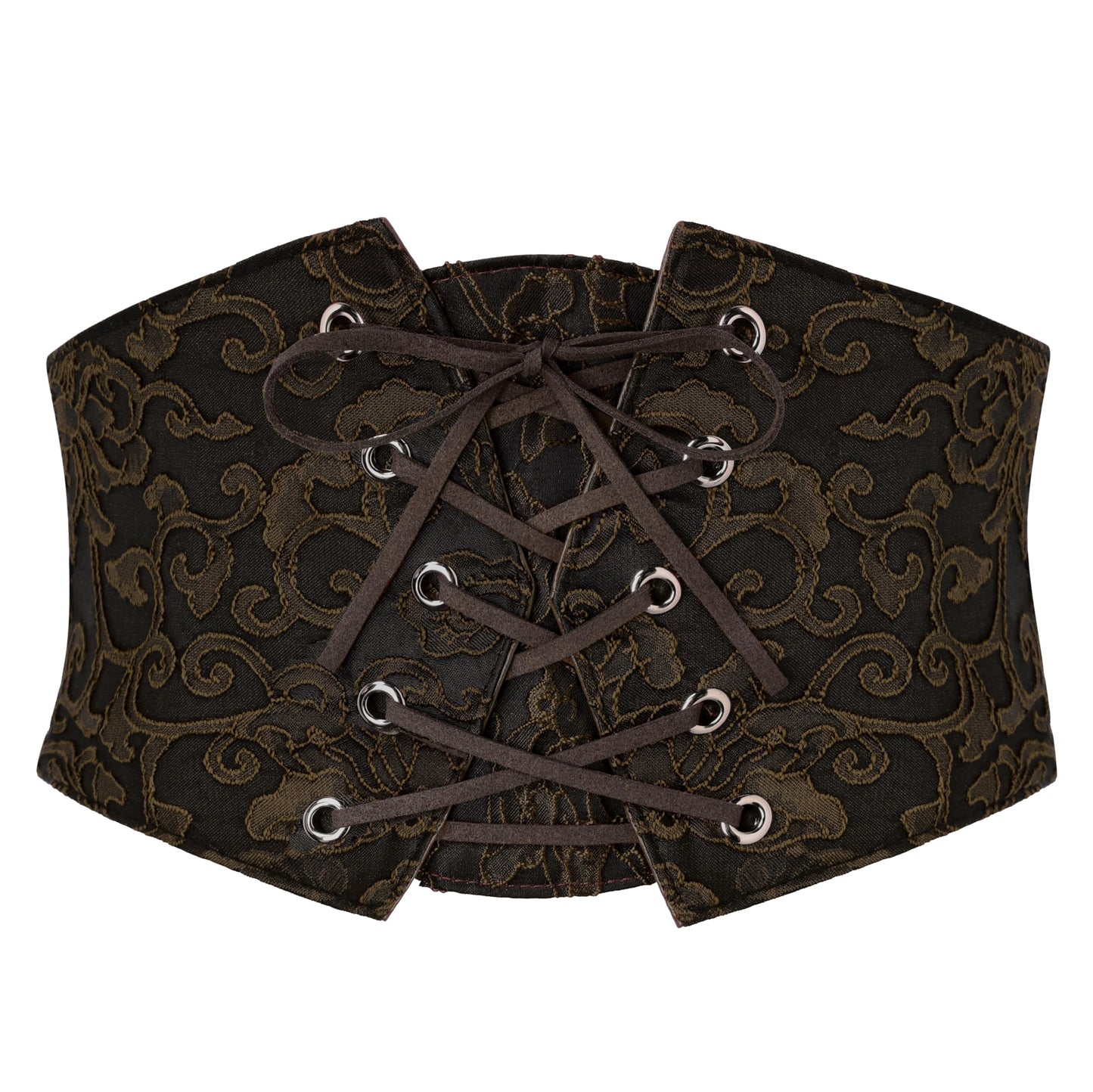 HOTGRACE KARIN Women's Elastic Wide Waist Belt Renaissance Pirate Corset Cinch Belt Cosplay Costume with Press Button