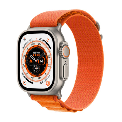 HOTApple Watch Ultra [GPS + Cellular 49mm] Titanium Case with Midnight Ocean Band, One Size (Renewed)