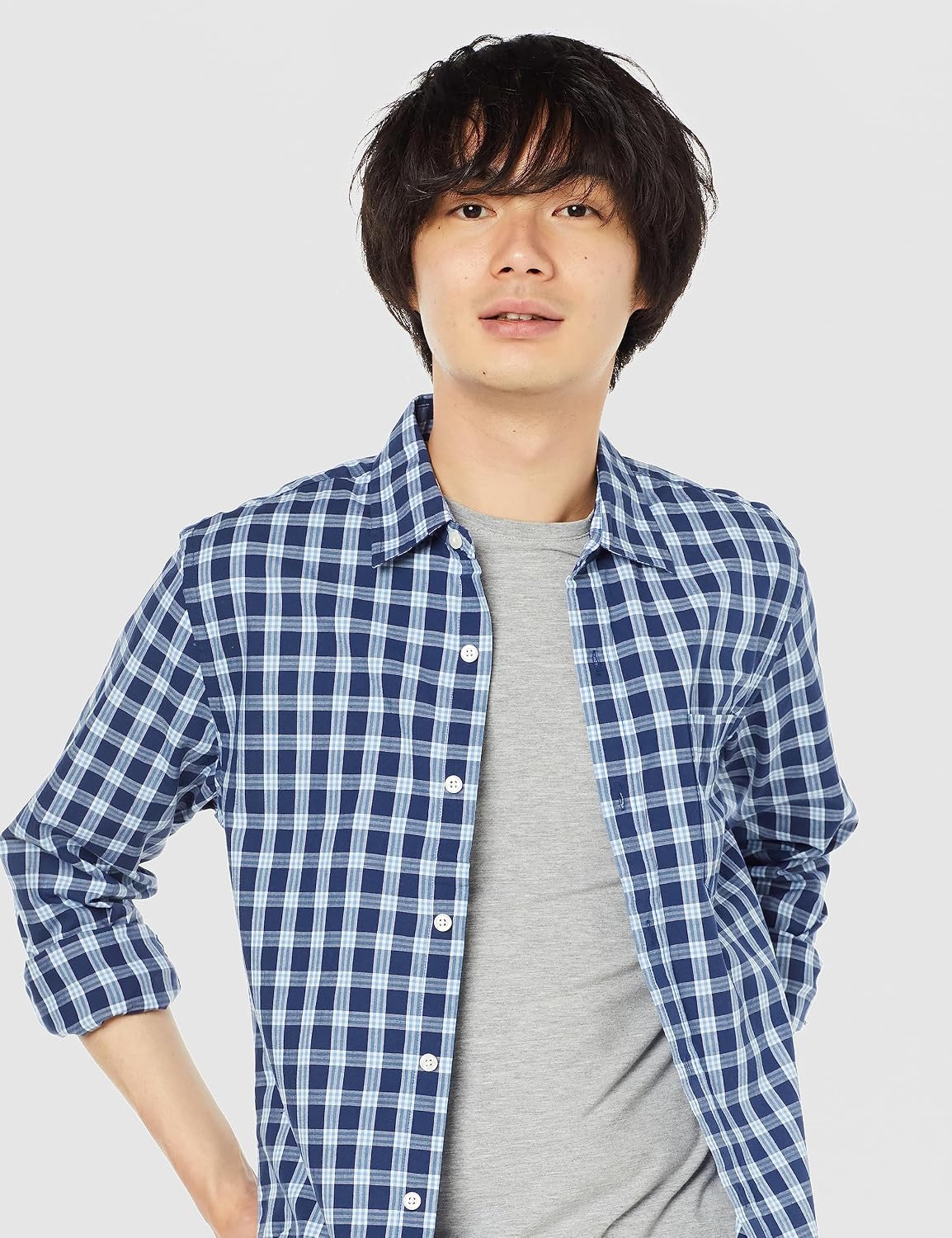 HOTAmazon Essentials Men's Regular-Fit Long-Sleeve Casual Poplin Shirt, Button Front, Business Casual, Collared