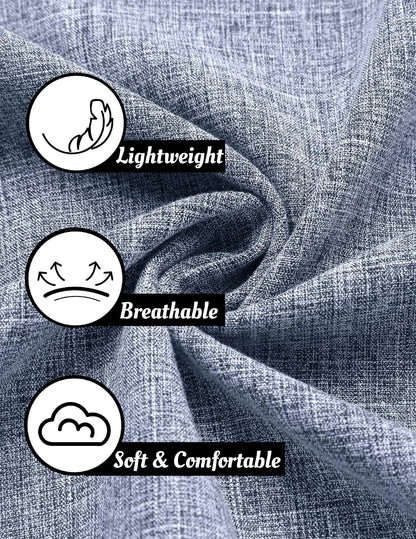 HOTCOOFANDY Men's Linen Shirts Short Sleeve Casual Shirts Button Down Shirt for Men Beach Summer Wedding Shirt