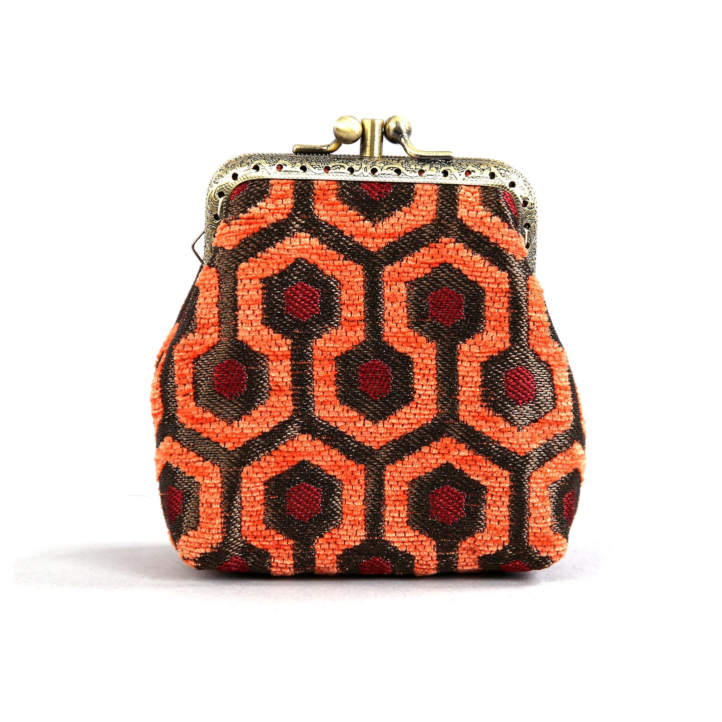 HOTCarpet Bag Double Kiss Clasp Coin Purse Pouch,Vintage Change Wallet Card Holder