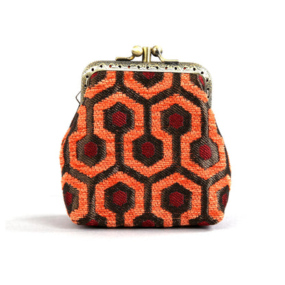 HOTCarpet Bag Double Kiss Clasp Coin Purse Pouch,Vintage Change Wallet Card Holder