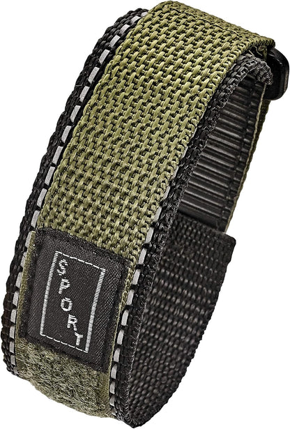 HOTAlpine Sporty Nylon Watch Band | Waterproof Velcro Quick Release Watch Bands |Lightweight & Adjustable Watch Straps for Men |Replacement Watch Band Compatible with Regular & Smart Watches
