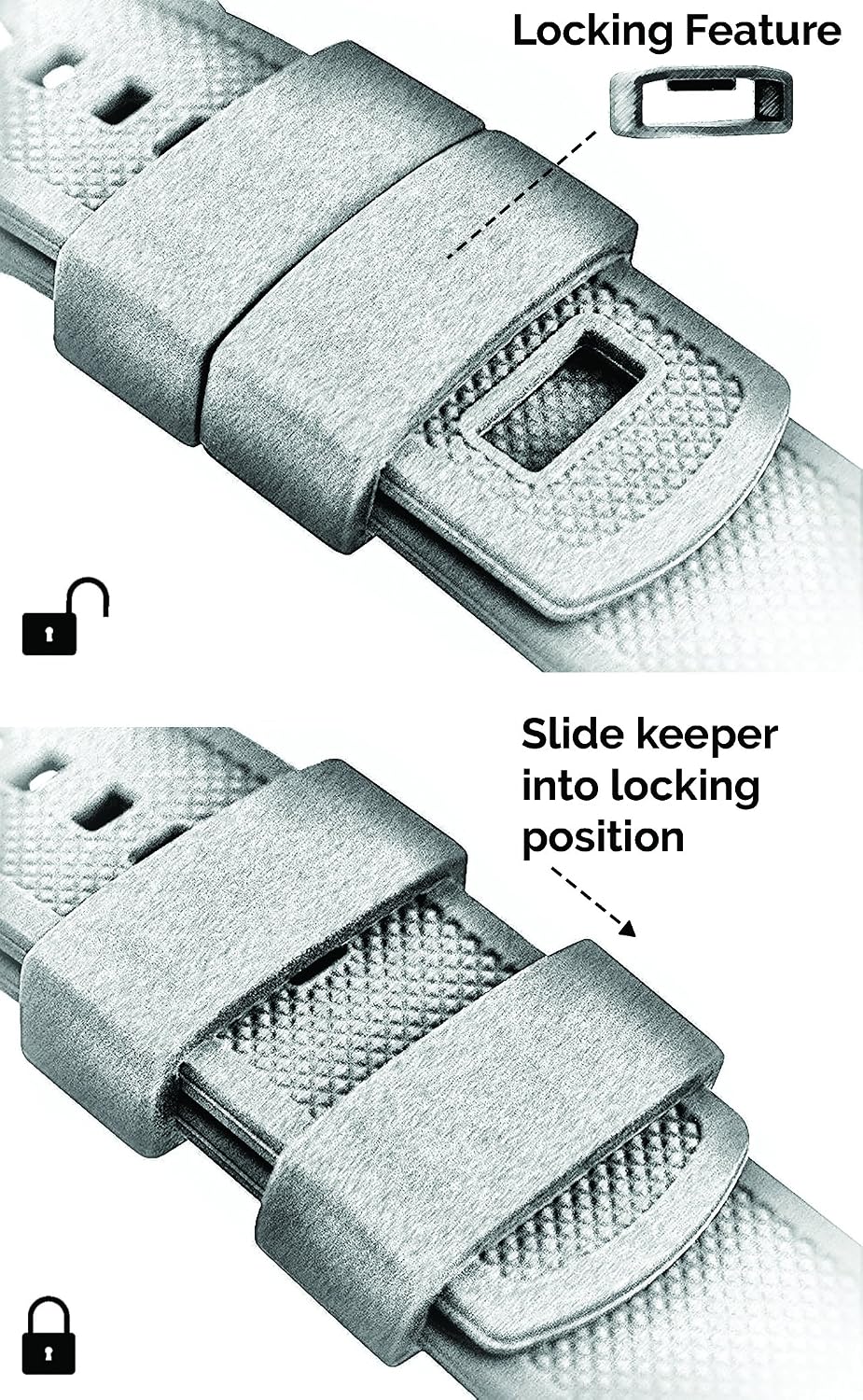 HOTBARTON Elite Silicone Watch Bands - Quick Release - Choose Strap Color & Buckle Color (Stainless Steel, Black PVD or Gunmetal Grey) - 18mm, 20mm, 22mm & 24mm Watch Straps