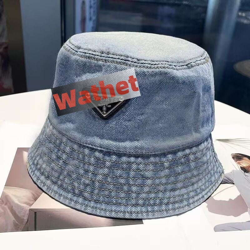 【#A277】Vintage Washed Denim Bucket Hat