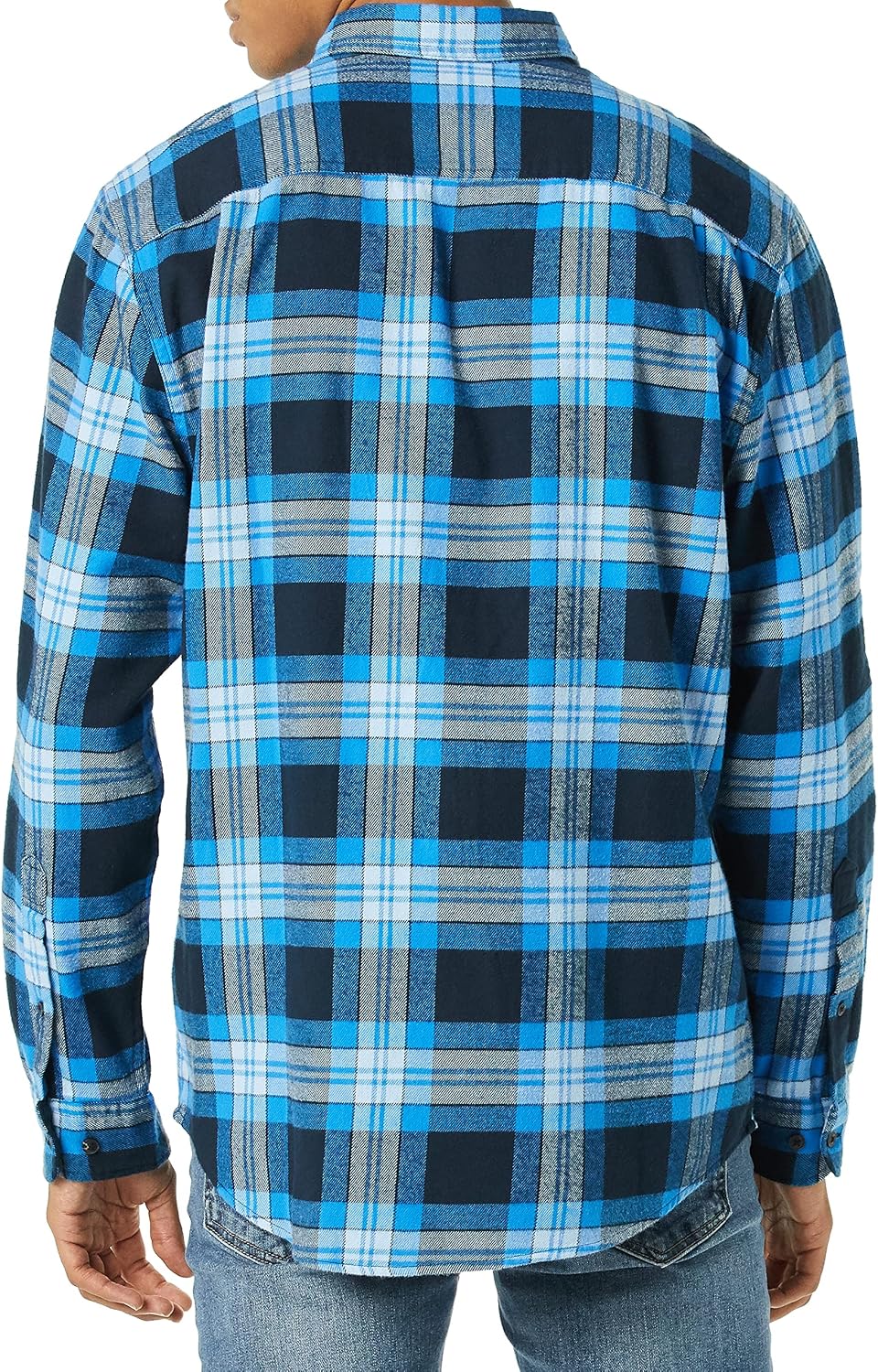 HOTAmazon Essentials Men's Regular Fit Long-Sleeve Flannel Shirt, Soft Brushed Cotton, Lightweight yet Warm