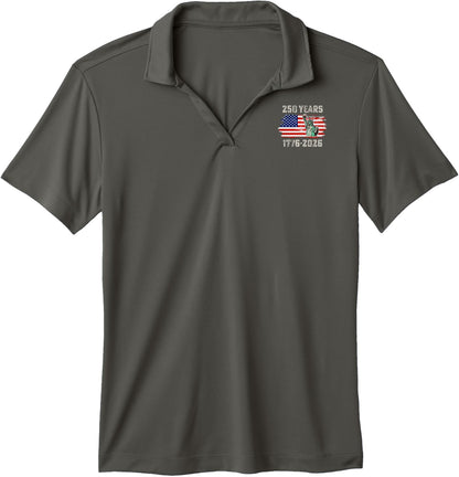 HOT250th Anniversary 250 Birthday Statue of Liberty USA Flag Performance Polo Shirt