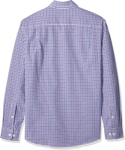 HOTAmazon Essentials Men's Regular-Fit Long-Sleeve Casual Poplin Shirt, Button Front, Business Casual, Collared