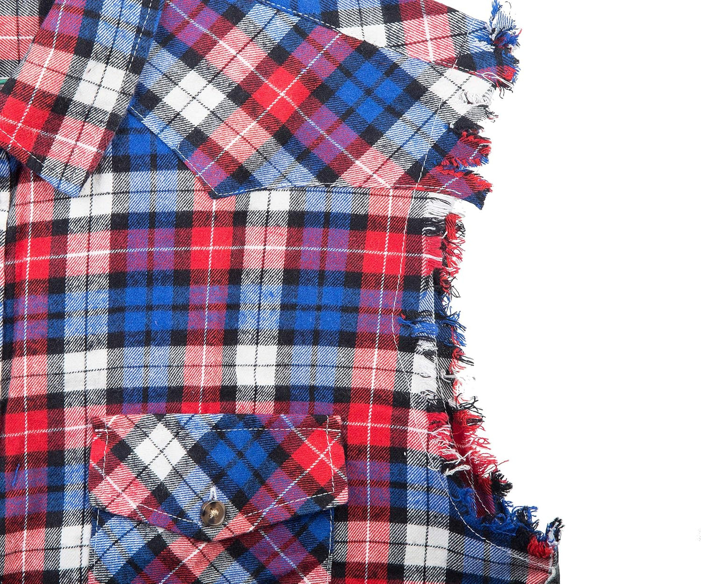 HOTMen's Casual Flannel Plaid Shirt Sleeveless Plus Size Vest