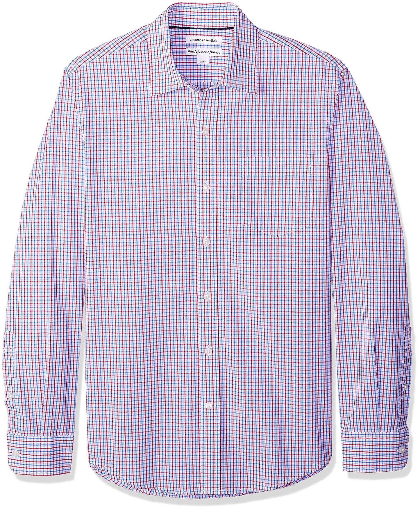 HOTAmazon Essentials Men's Regular-Fit Long-Sleeve Casual Poplin Shirt, Button Front, Business Casual, Collared