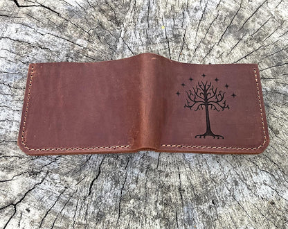 HOTWhite Tree Wallet, Gift for Him, Mens Wallet, Handmade Leather Wallet, Mens Gift For Father, Husband Gift, Boyfriend Gift k32