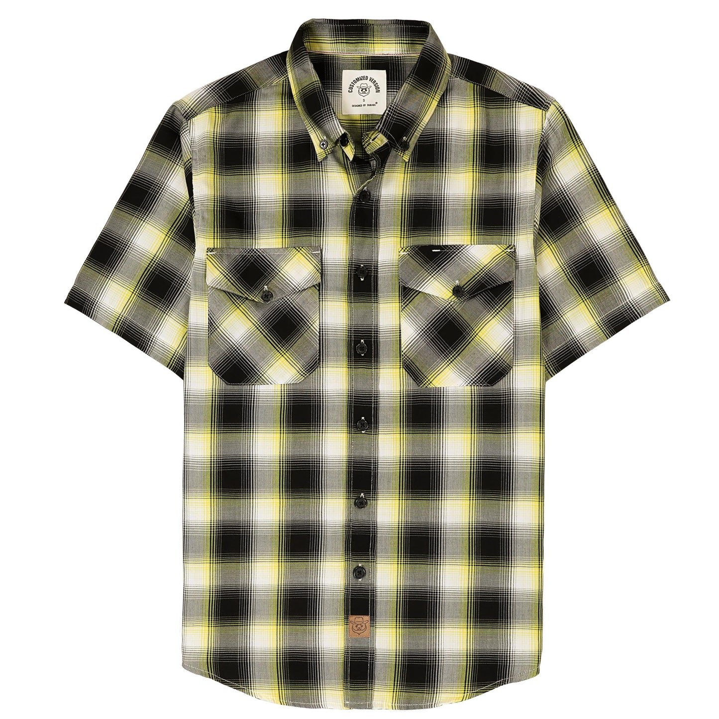 HOTDubinik® Mens Short Sleeve Button Down Two Pockets Soft Vintage Regular Fit Vintage Fishing Casual Shirts