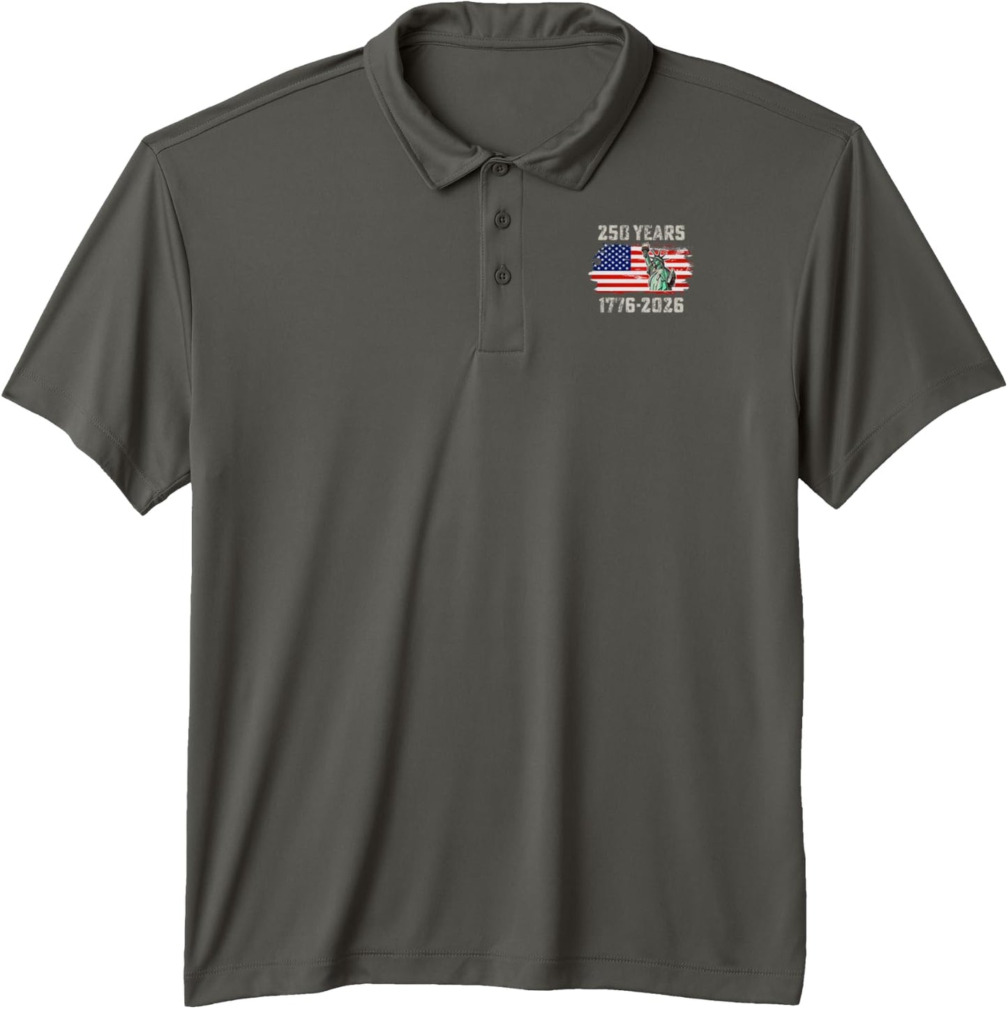 HOT250th Anniversary 250 Birthday Statue of Liberty USA Flag Performance Polo Shirt