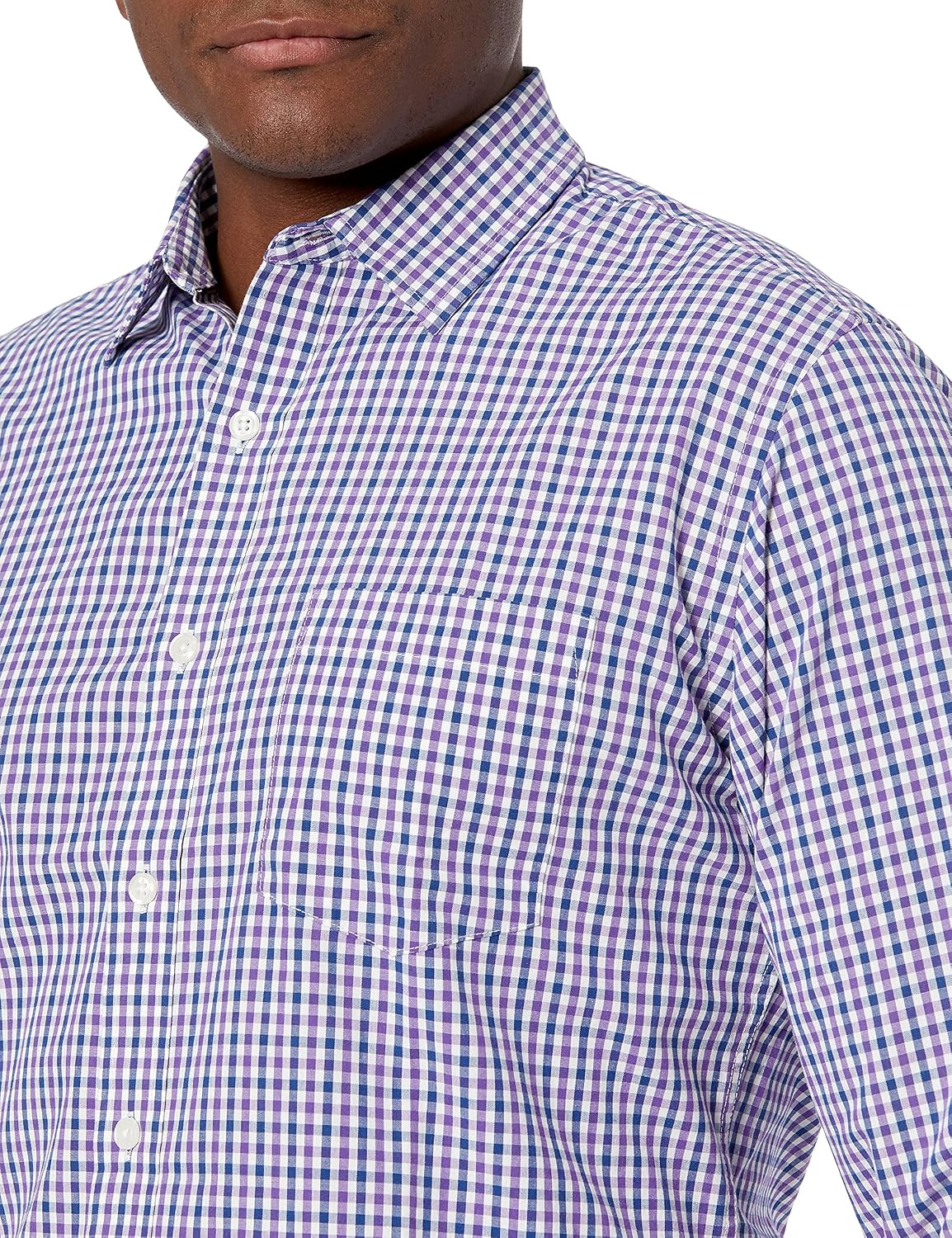 HOTAmazon Essentials Men's Regular-Fit Long-Sleeve Casual Poplin Shirt, Button Front, Business Casual, Collared