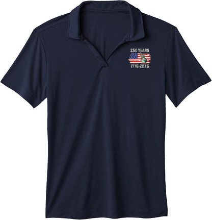 HOT250th Anniversary 250 Birthday Statue of Liberty USA Flag Performance Polo Shirt