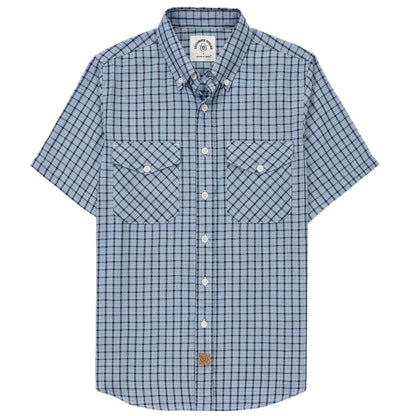 HOTDubinik® Mens Short Sleeve Button Down Two Pockets Soft Vintage Regular Fit Vintage Fishing Casual Shirts