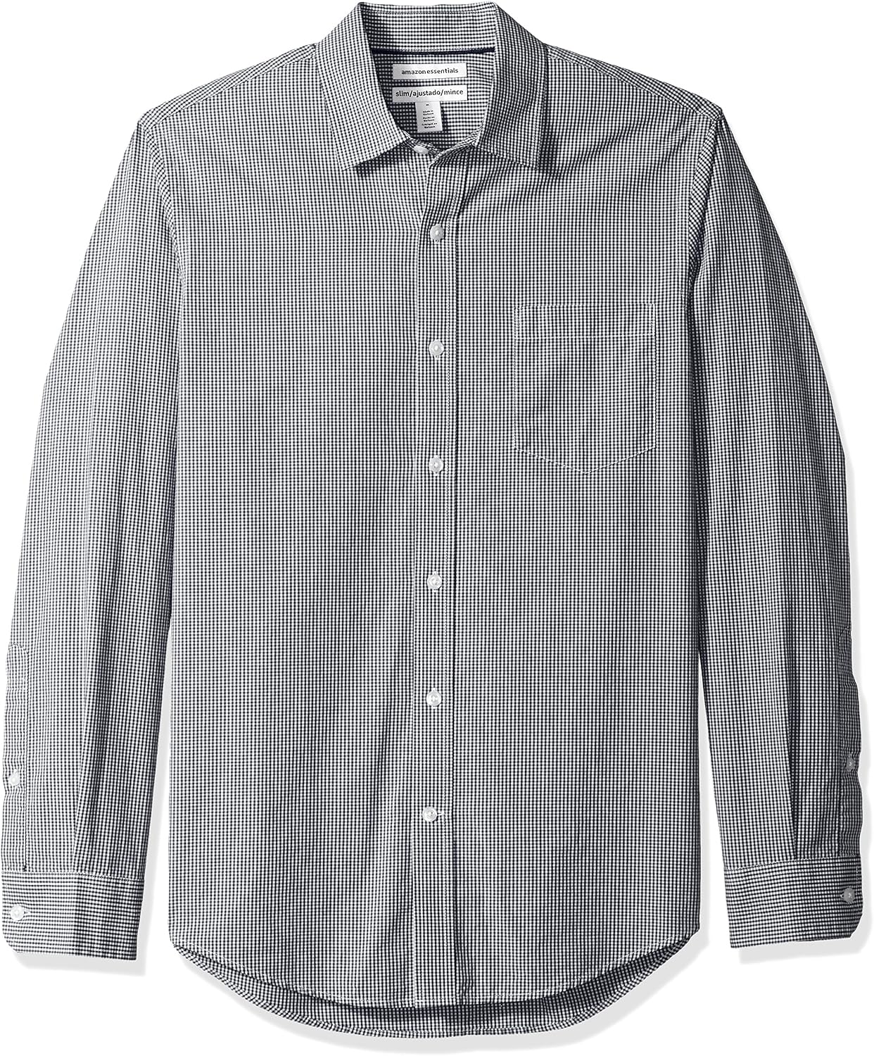 HOTAmazon Essentials Men's Regular-Fit Long-Sleeve Casual Poplin Shirt, Button Front, Business Casual, Collared