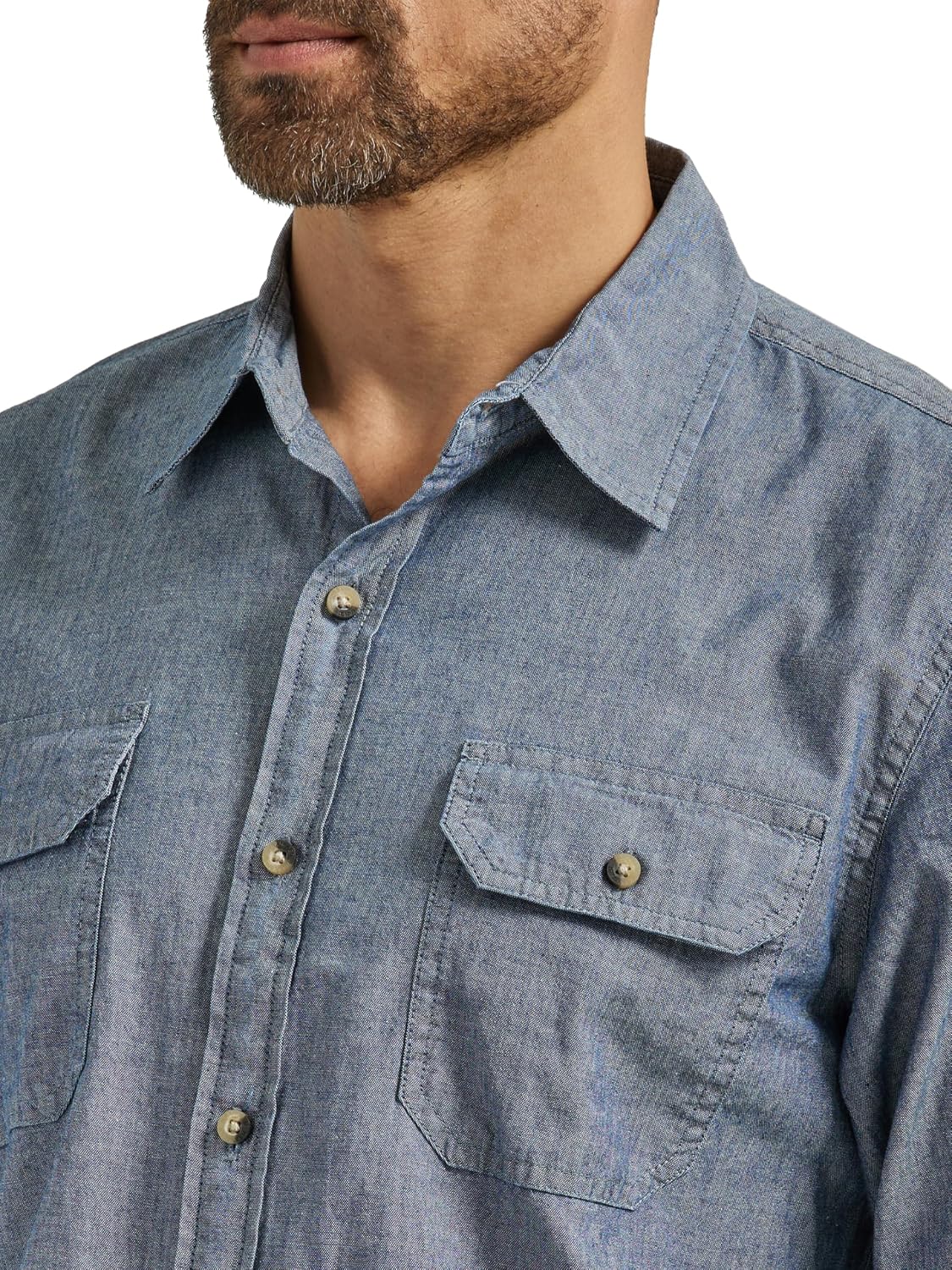 HOTWrangler Authentics Men's Long Sleeve Classic Woven Shirt