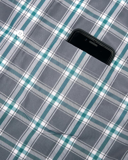 HOTAlimens & Gentle Plaid Mens Short Sleeve Button Down Shirts with Pocket | Lightweight,Button-Down Collar,Regular Fit,Excellent Colors,Breathable,Casual,Cotton Blend,Easy Care