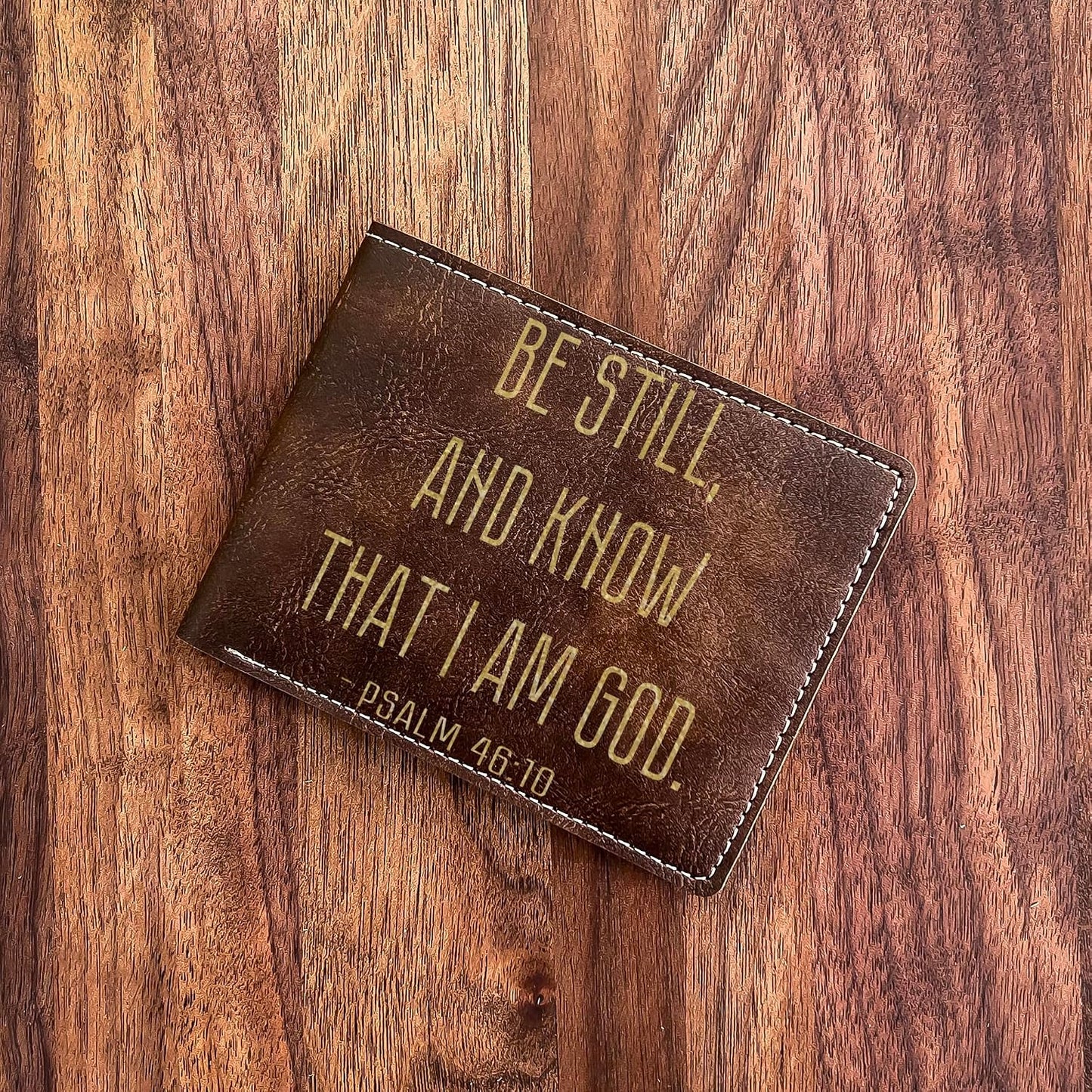 HOTPsalm 46:10 Be Still Theme Wallet | Thoughtful Gift for Dad, Sister, Best Friend | Birthday, Easter, Baptism Present