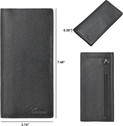 HOTLavemi Ultra Slim Thin Leather Women Wallet RFID Blocking Credit Card Holder Bifold Long Ladies Billfold