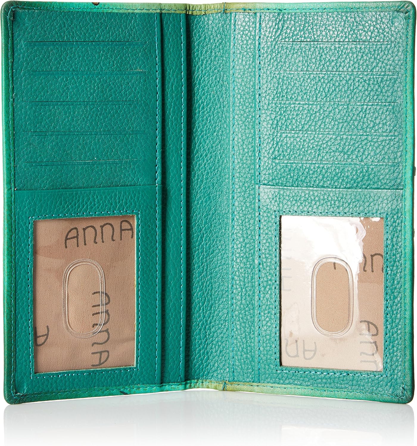 HOTAnna by Anuschka Women's Hand Painted Genuine Leather Two Fold Organizer Wallet